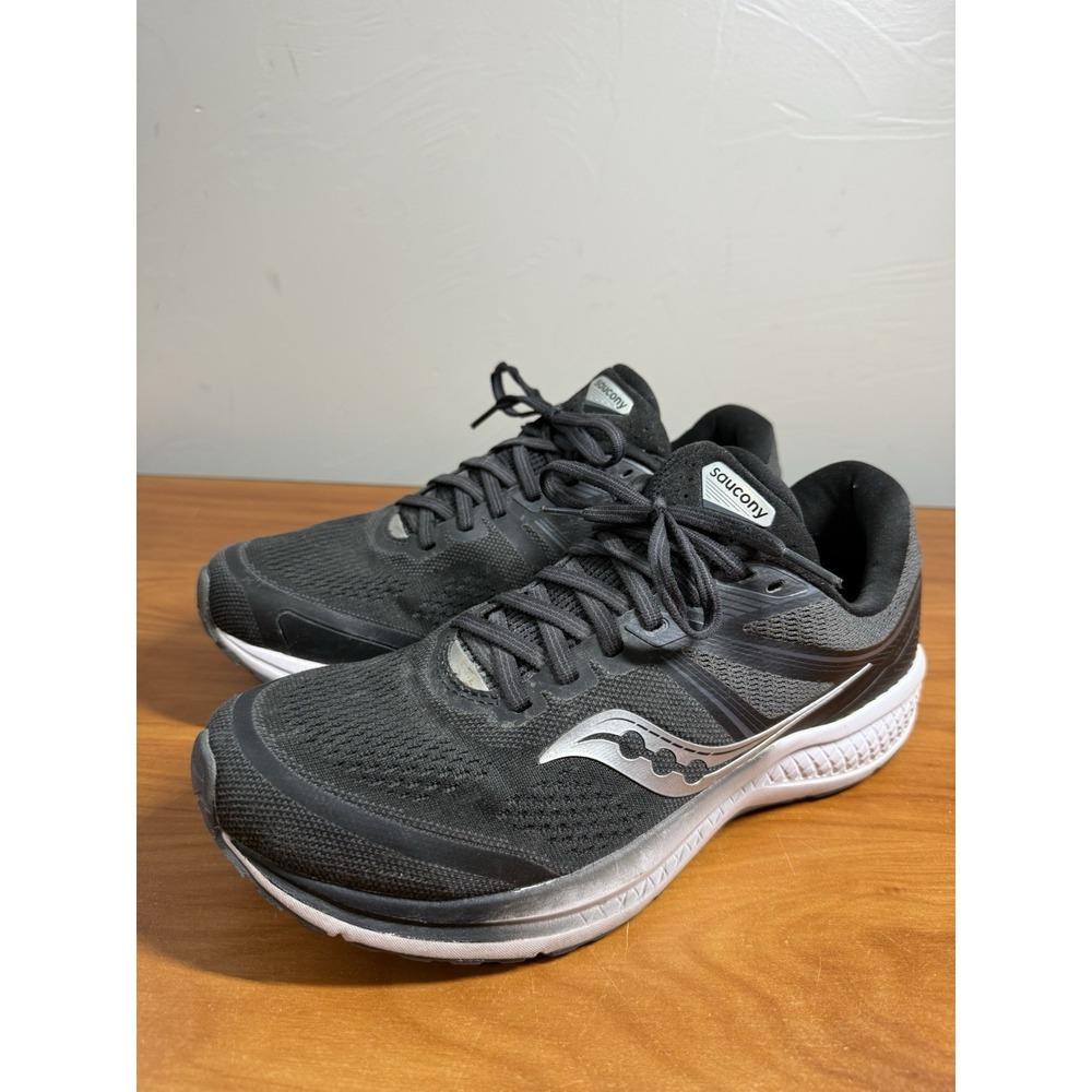 Saucony Omni 19 Women's Size 11 Running Shoes Black Gray Silver S10571-40 WIDE